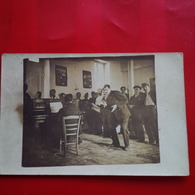 CARTE PHOTO CAFE PARVILLERS ? PIANO ET CHANTEUR LIEU A IDENTIFIER - Da Identificare