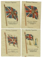 Ref 1334 - 7 Different Kensitas Cigarette Silks Cards - British Empire Flags - Otros & Sin Clasificación