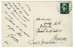 Ref 1334 - Italy WWII 1940 Ethnic Postcard - 15c Rate Libya Libia To Brescia - Libië