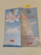 209 A  - CARTE AIR FRANCE - ITINERAIRE DUNLOP - FRANCE IRAN - - Cartes/Atlas
