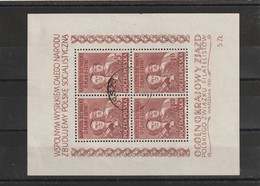 Pologne  Bloc N 12 Oblitéré 1951 - Blocks & Sheetlets & Panes