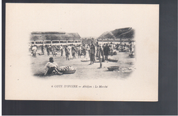 Cote D'Ivoire Abidjan- Le Marché Ca 1905 Old Postcard - Côte-d'Ivoire