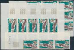 Afar Und Issa: 1970, 25fr. UPU, Lot Of 22 Imperforate Stamps Within Multiples, Mint Never Hinged. Mi - Autres & Non Classés