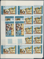Afar Und Issa: 1970/1974, Imperforate Issues In Complete Sets: Michel Nos. 49 (7), 52/55 (17), 60 (1 - Other & Unclassified
