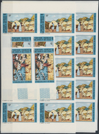 Afar Und Issa: 1970/1974, Imperforate Issues In Complete Sets: Michel Nos. 49 (7), 52/55 (17), 60 (1 - Autres & Non Classés