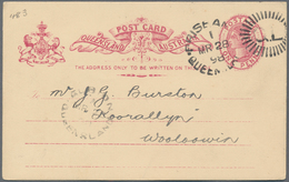 Australische Staaten: 1870's-1900's Ca.: More Than 160 Postal Stationery Items From Victoria, South - Sammlungen