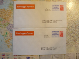 2 Enveloppes Neuves PAP Réponse Tradition Famille Propriété - Prêts-à-poster:Answer/Beaujard