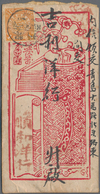 China: 1902, Coiling Dragon Covers (3): 1 C. Single Frank Tied Bisected "KIAOCHOW 16 MAY 02" To Tsin - Other & Unclassified
