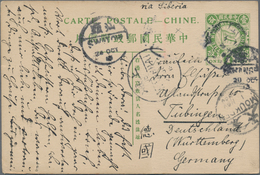 China: 1920/49, Collection Of 15 Covers And Postal Stationery Bearing Defintive Issues Ranging From - Autres & Non Classés