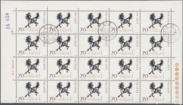 China - Volksrepublik: 1978, 20 Complete Sets Of Galloping Horses (T28) As Large Blocks Of 20, Inclu - Autres & Non Classés