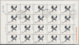 China - Volksrepublik: 1978, 20 Complete Sets Of Galloping Horses (T28) As Large Blocks Of 20, Inclu - Other & Unclassified