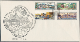 China - Volksrepublik: 1980, Collection Of 28 FDCs Including Better Sets Of Ancient Scientists (J58) - Other & Unclassified