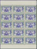 Französisch-Polynesien: 1963, 7fr. "Human Rights", 55 Stamps Within Multiples, Mint Never Hinged. Ma - Ungebraucht