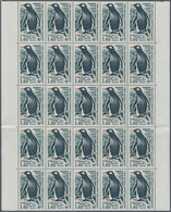 Französische Gebiete In Der Antarktis: 1976, Wildlife, Complete Set Of Six Stamps In (folded) Blocks - Briefe U. Dokumente