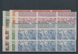 Französische Somaliküste: 1946, "Du Chad A Rhin", Complete Set In Imperforate Marginal Blocks Of Six - Ungebraucht