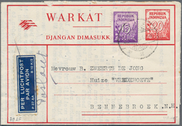 Indonesien: 1948/2004 (ca.), Lot Of Covers (36 Inc. Two With 1952 Currency Control Label On Reverse - Indonésie