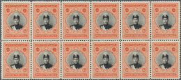 Iran: 1924/1925, Definitives Ahmad Shah Qajar, 1ch., 6ch., 9ch. And 1kr.-30kr., Ten Values In Blocks - Irán