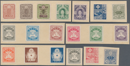 Japan: 1914/23, Mostly Definitives Pasted On Cout-outs From 1924 Official Stamp Album Inc. Tazawa Gr - Otros & Sin Clasificación