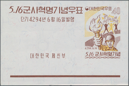Korea-Süd: 1961, Revolution Souvenir Sheet, Lot Of 500 Pieces Mint Never Hinged. Michel Block 165 (5 - Korea (Süd-)