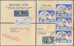Kuwait: 1961/81, Covers (116, Inc. One FDC), Official Mails With Red Pp Daters Or Machine Marks (19) - Koeweit
