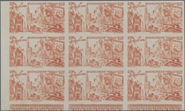 Madagaskar: 1946, "Du Chad A Rhin", Complete Set In Imperforate Left Marginal Blocks Of Nine, Mint N - Madagascar (1960-...)