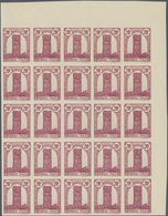 Marokko: 1943/1944, Defintives "Hassan Tower In Rabat" 10c.-20fr., Complete Set Of 19 Values Imperfo - Morocco (1956-...)