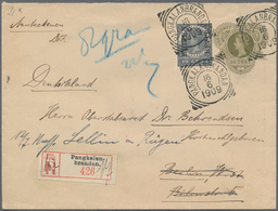Niederländisch-Indien: 1862/1946, Covers/used Ppc (20), Stationery (22) Inc. Airmail, Registration, - Niederländisch-Indien