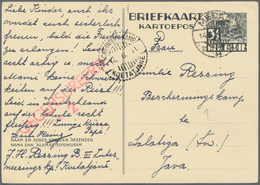Niederländisch-Indien: 1940/41, Internment Camps For German Civilians, Stationery Cards (6) All W. C - Niederländisch-Indien