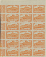 Reunion: 1938, Definitives Pictorials, 55c. "Piton D'Anchain", Imperforate Marginal Block Of 18, Min - Ungebraucht