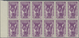 Senegal: 1938, Definitves "Senegalese Woman", 1fr. Violet, Left Marginal Block Of Ten, Mint Never Hi - Senegal (1960-...)