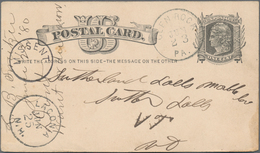 Vereinigte Staaten Von Amerika - Ganzsachen: 1880 (around), Stationery Card 1 C. Black Used With Var - Other & Unclassified