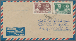 Vietnam-Nord (1945-1975): 1954/80 (ca.), 11 Covers And Card, Including Covers Bearing Surcharged Imp - Viêt-Nam