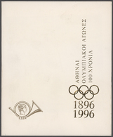 Thematik: Olympische Spiele / Olympic Games: 1996, Greece, 100 Years Of Modern Olympic Games, Three - Sonstige & Ohne Zuordnung