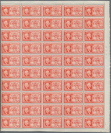 Albanien: 1940, Airmails Express Stamps, 25q. Violet And 50q. Orange, 192 Sets Within Large Multiple - Albanie