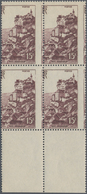 Frankreich: 1946, Shifted Perforation (Piquage A Cheval): 5fr. "Vezelay" 48 Stamps Within Multiples, - Colecciones Completas
