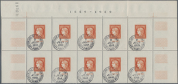 Frankreich: 1949, Citex Souvenir Sheet, 77 Used And Twelve MNH Copies. Maury 841, 4.690,- €. - Sammlungen