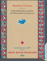 Frankreich - Markenheftchen: 1961, Red Cross Booklet With Miscut Front Cover (due To Foldover During - Autres & Non Classés