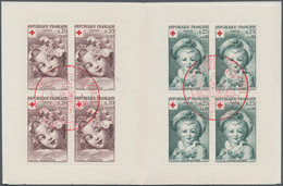 Frankreich - Markenheftchen: 1962, Red Cross Booklet, Holding Of Apprx. 187 Pieces, Oblit. By Red Sp - Sonstige & Ohne Zuordnung