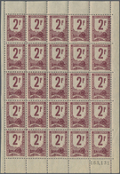 Frankreich - Postpaketmarken: 1943, 2fr. Purple "Steam Engine" Without Watermark, Lot Of 200 Stamps - Autres & Non Classés