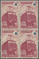 Frankreich - Postpaketmarken: 1945, "H" Purple "Domicile", Not Issued, Lot Of 100 Stamps, Unused No - Otros & Sin Clasificación