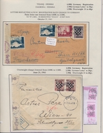 Kroatien: 1941/1945, Interesting Lot Of 16 Censored Covers And Stationeries On Exhibition Pages, Com - Croazia