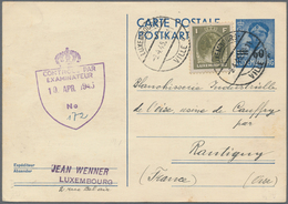 Luxemburg: 1944/1947, Interesting Group Of 16 Censored Covers And Cards, Comprising 8 Items Of Domes - Sonstige & Ohne Zuordnung