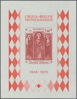 Monaco: 1973, 25 Years Red Cross Of Monaco IMPERFORATE Miniature Sheet, 100 Copies Mint Never Hinged - Nuevos