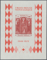Monaco: 1973, 25 Years Red Cross Of Monaco IMPERFORATE Miniature Sheet, Ten Copies Mint Never Hinged - Nuovi