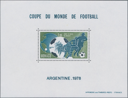 Monaco: 1978, Football World Championship Argentina Perforated And Imperforated Special Miniature Sh - Unused Stamps