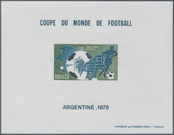 Monaco: 1978, Football World Championship Argentina Perforated And Imperforated Special Miniature Sh - Ongebruikt