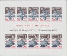 Monaco: 1988, Europa-CEPT 'Transportation' IMPERFORATE Miniature Sheet, 100 Copies Mint Never Hinged - Neufs