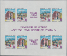 Monaco: 1990, Europa-Cept, Souvenir Sheet IMPERFORATE, Ten Pieces Unmounted Mint, Dent On The Left S - Nuovi