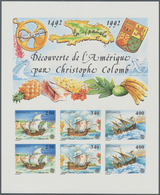 Monaco: 1992, Europa-Cept, Souvenir Sheet IMPERFORATE, 100 Pieces Unmounted Mint. Maury 1861A Nd (10 - Ongebruikt