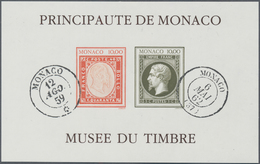 Monaco: 1992, Philatelic Museum, Souvenir Sheet IMPERFORATE, Ten Pieces Unmounted Mint. Yvert No. BS - Nuevos